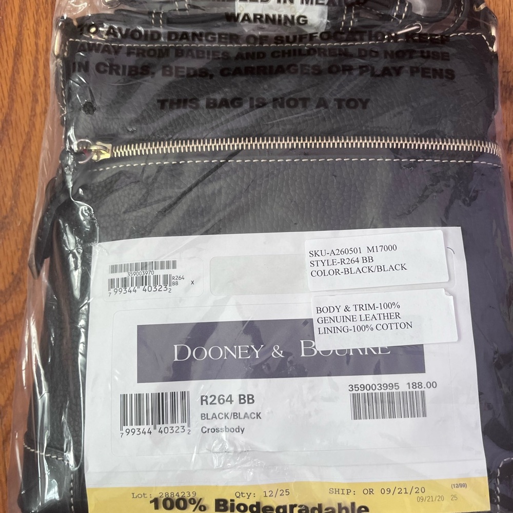 Dooney & Bourke Black Crossbody Bag - Picture 2 of 4